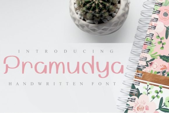 Pramudya: A Modern Script Font for Creative Projects