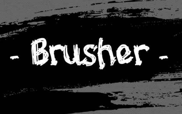 Unleash the Shadows: The Brusher Display Typeface