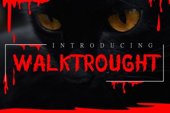 Walktrought: A Modern Spooky Font for Creative Projects